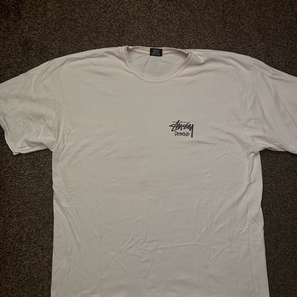 Stussy White Graphic Tee